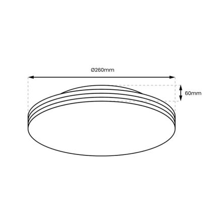 LED Koupelnové stropní svítidlo BEVER LED/10W/230V 4000K pr. 26 cm IP44