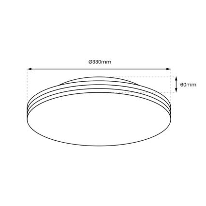 LED Koupelnové stropní svítidlo BEVER LED/16W/230V 4000K pr. 33 cm IP44