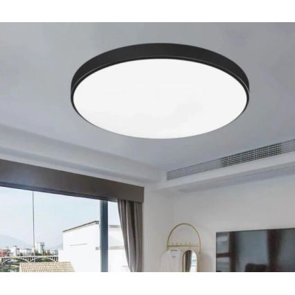 LED Koupelnové stropní svítidlo CARTER LED/12W/230V 6000K IP44 pr. 22 cm černá