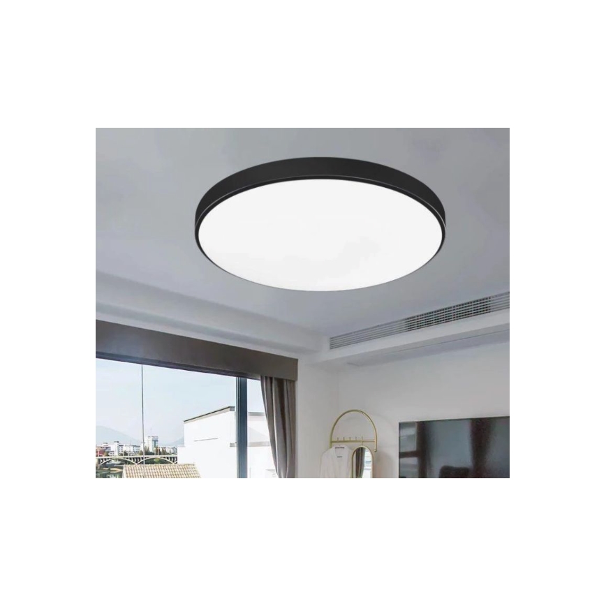 LED Koupelnové stropní svítidlo CARTER LED/12W/230V 6000K IP44 pr. 22 cm černá
