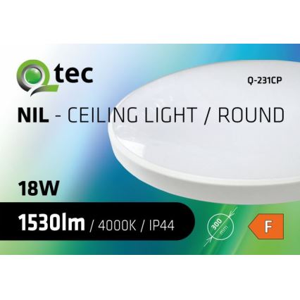 LED Koupelnové stropní svítidlo CIRCLE LED/18W/230V 4000K pr. 30 cm IP44 bílá