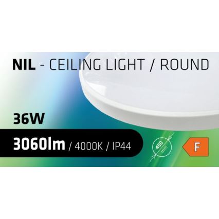 LED Koupelnové stropní svítidlo CIRCLE LED/36W/230V 4000K pr. 45 cm IP44 bílá