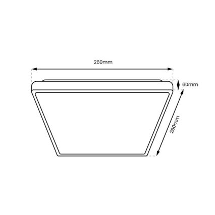 LED Koupelnové stropní svítidlo DABAR LED/11W/230V 4000K 26x26 cm IP44