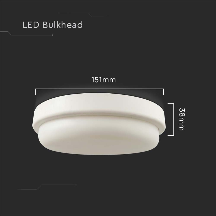 LED Koupelnové stropní svítidlo LED/12W/230V 6500K IP54 pr. 15 cm