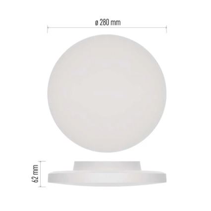 LED Koupelnové stropní svítidlo LED/15W/230V 3000/4000/5700K IP55 bílá