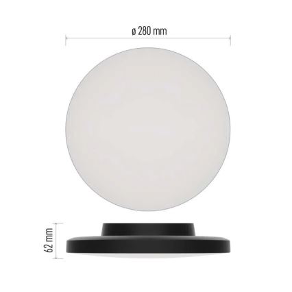 LED Koupelnové stropní svítidlo LED/15W/230V 3000/4000/5700K IP55 černá