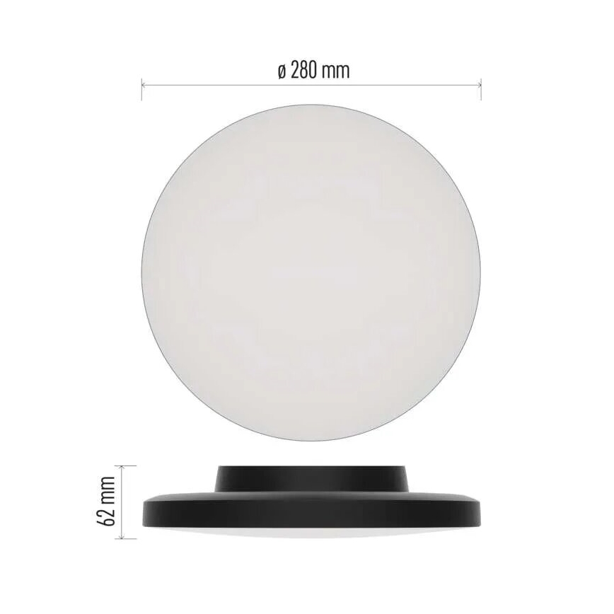 LED Koupelnové stropní svítidlo LED/15W/230V 3000/4000/5700K IP55 černá