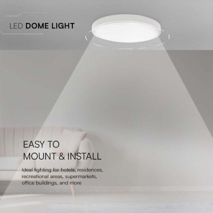 LED Koupelnové stropní svítidlo LED/18W/230V 3000K IP44 pr. 25 cm bílá