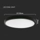 LED Koupelnové stropní svítidlo LED/18W/230V 4000K IP44 černá