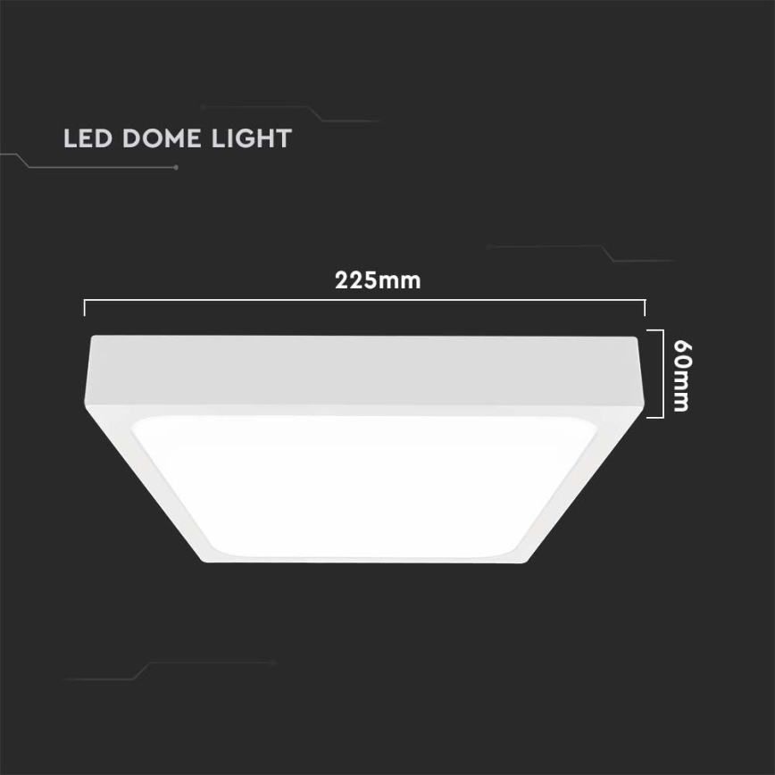 LED Koupelnové stropní svítidlo LED/18W/230V 6500K IP44 22,5x22,5 cm bílá