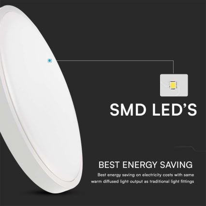 LED Koupelnové stropní svítidlo LED/18W/230V 6500K IP44 bílá