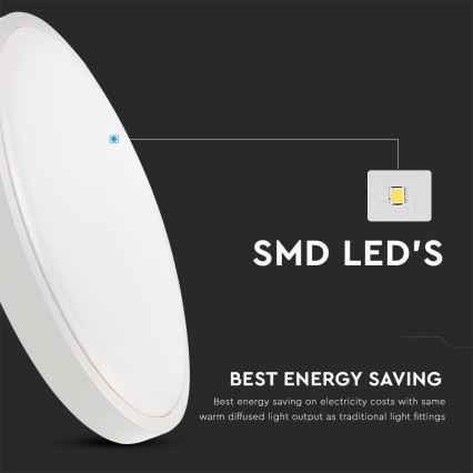 LED Koupelnové stropní svítidlo LED/24W/230V 3000K IP44 bílá