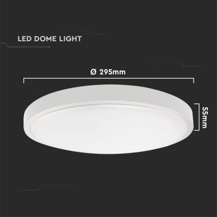 LED Koupelnové stropní svítidlo LED/24W/230V 3000K IP44 bílá