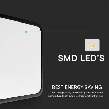 LED Koupelnové stropní svítidlo LED/24W/230V 3000K IP44 černá