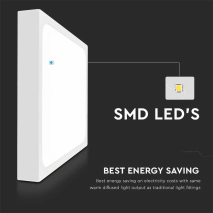 LED Koupelnové stropní svítidlo LED/24W/230V 4000K IP44 29,5x29,5 cm bílá