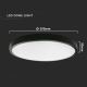 LED Koupelnové stropní svítidlo LED/24W/230V 4000K IP44 černá