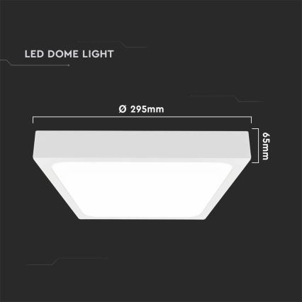 LED Koupelnové stropní svítidlo LED/24W/230V 6500K IP44 29,5x29,5 cm bílá