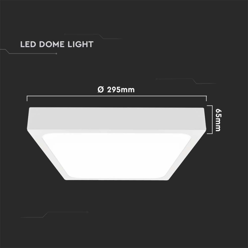 LED Koupelnové stropní svítidlo LED/24W/230V 6500K IP44 29,5x29,5 cm bílá