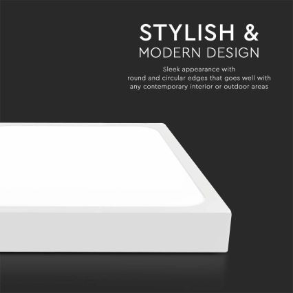 LED Koupelnové stropní svítidlo LED/30W/230V 3000K IP44 42x42 cm bílá