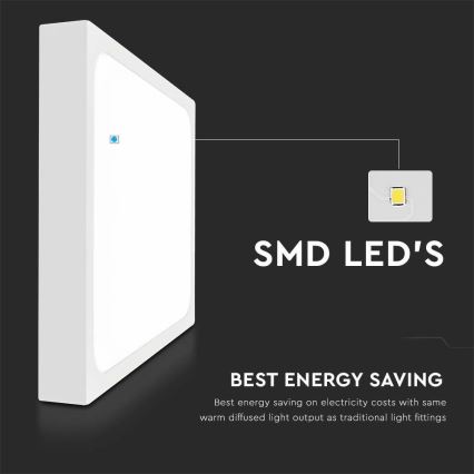 LED Koupelnové stropní svítidlo LED/30W/230V 3000K IP44 42x42 cm bílá