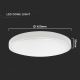LED Koupelnové stropní svítidlo LED/30W/230V 4000K IP44 bílá