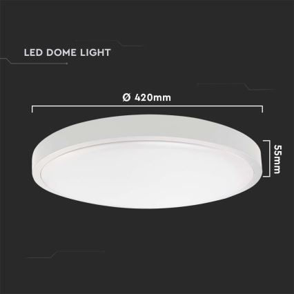 LED Koupelnové stropní svítidlo LED/30W/230V 4000K IP44 bílá