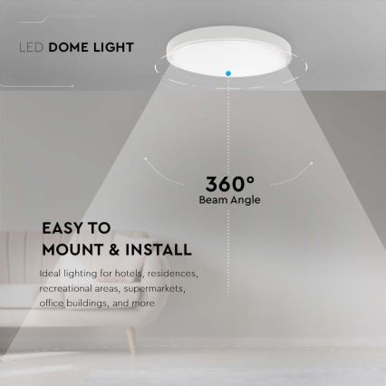 LED Koupelnové stropní svítidlo LED/30W/230V 6500K IP44 pr. 42 cm bílá