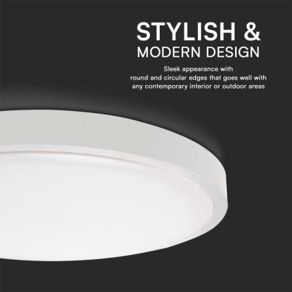 LED Koupelnové stropní svítidlo SAMSUNG CHIP LED/36W/230V IP44 4000K pr. 35 cm bílá