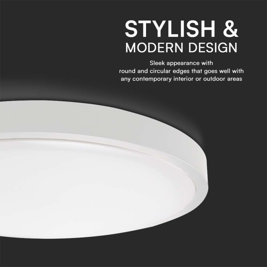LED Koupelnové stropní svítidlo SAMSUNG CHIP LED/36W/230V IP44 4000K pr. 35 cm bílá