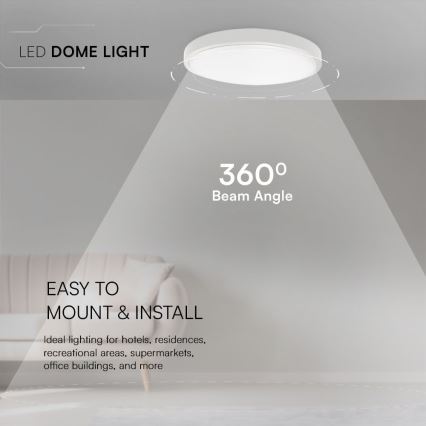 LED Koupelnové stropní svítidlo SAMSUNG CHIP LED/36W/230V IP44 4000K pr. 35 cm bílá