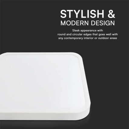 LED Koupelnové stropní svítidlo SAMSUNG CHIP LED/48W/230V IP44 4000K 42x42 cm bílá