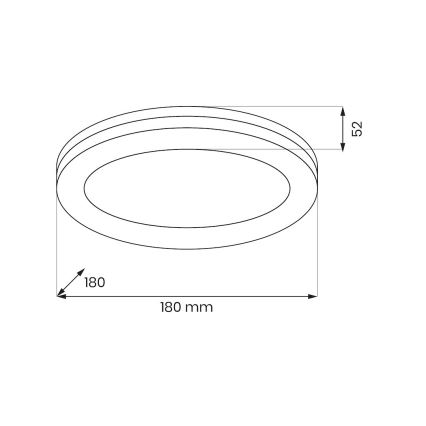 LED Koupelnové stropní svítidlo MARLON LED/12W/230V pr. 18 cm IP54 bílá