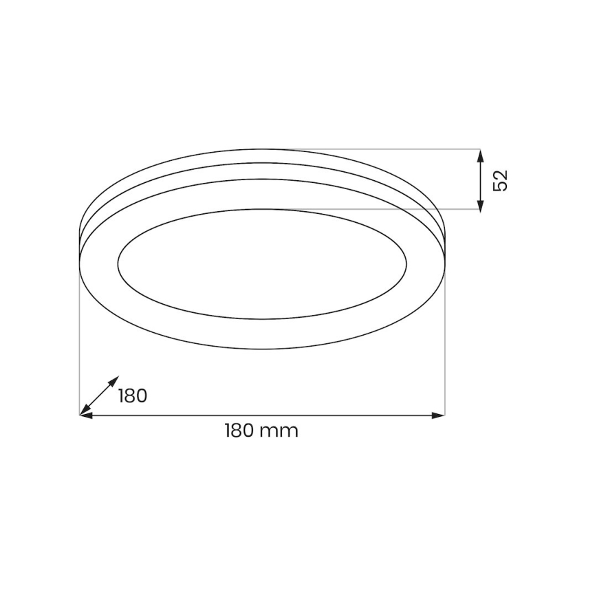 LED Koupelnové stropní svítidlo MARLON LED/12W/230V pr. 18 cm IP54 bílá