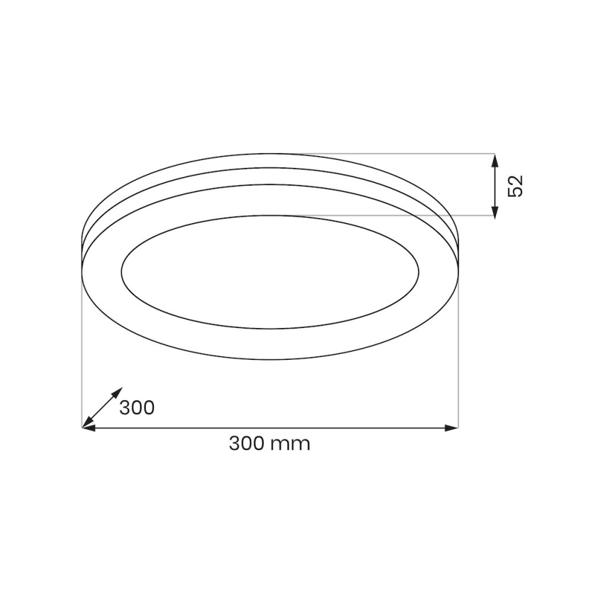 LED Koupelnové stropní svítidlo MARLON LED/36W/230V pr. 30 cm IP54 bílá