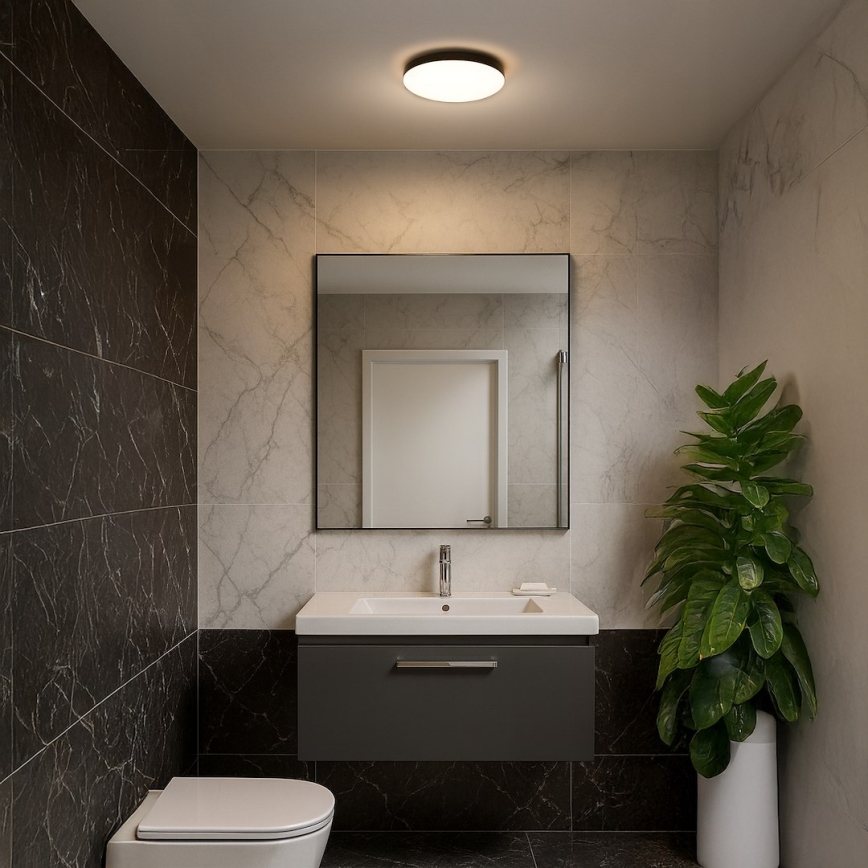 LED Koupelnové stropní svítidlo MAYA LED/15W/230V pr. 33 cm IP44 černá