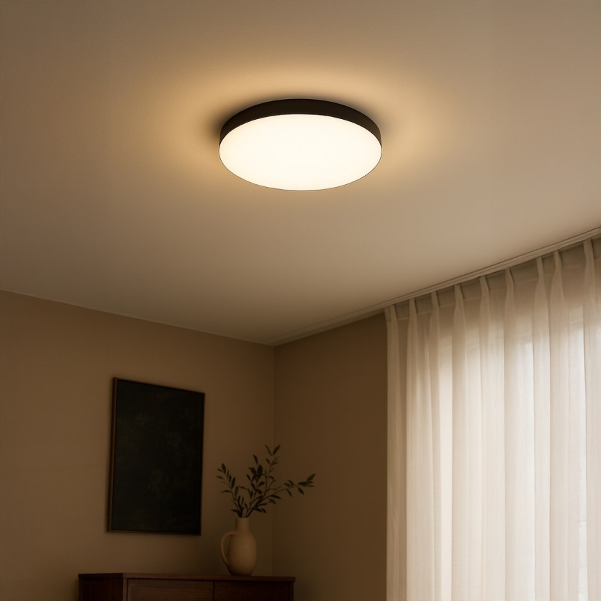 LED Koupelnové stropní svítidlo MAYA LED/15W/230V pr. 33 cm IP44 černá