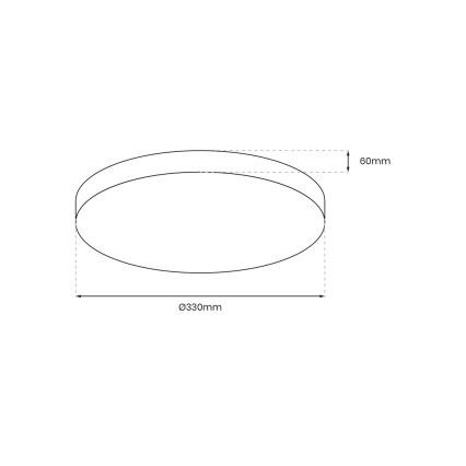 LED Koupelnové stropní svítidlo MAYA LED/15W/230V pr. 33 cm IP44 černá