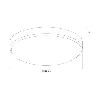 LED Koupelnové stropní svítidlo MAYA LED/15W/230V pr. 33 cm IP44 lesklý chrom