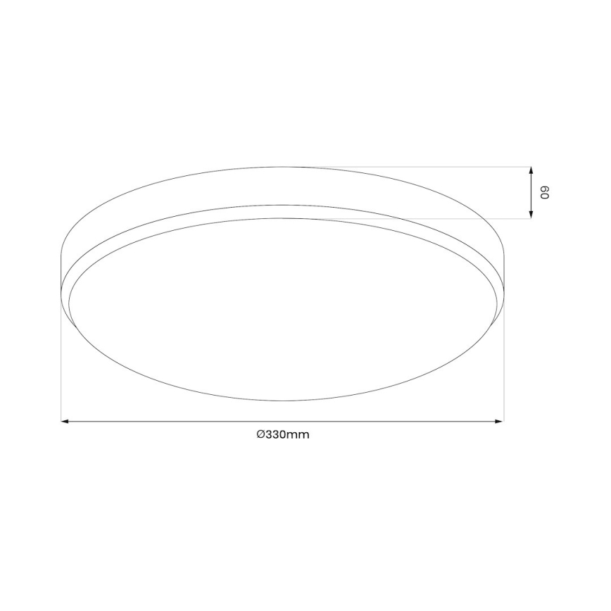 LED Koupelnové stropní svítidlo MAYA LED/15W/230V pr. 33 cm IP44 lesklý chrom