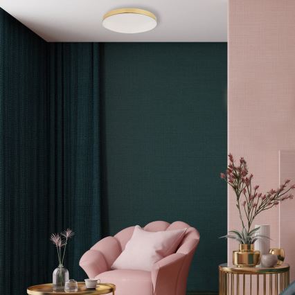 LED Koupelnové stropní svítidlo MAYA LED/15W/230V pr. 33 cm IP44 zlatá