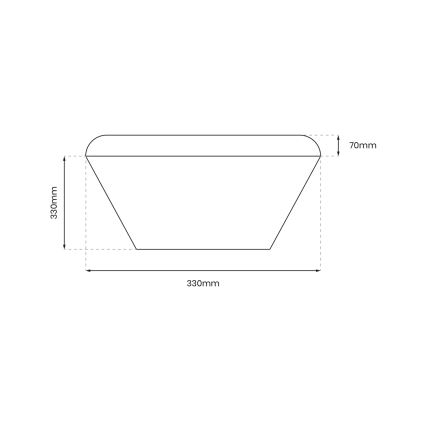 LED Koupelnové stropní svítidlo NEMO LED/17W/230V IP44 černá