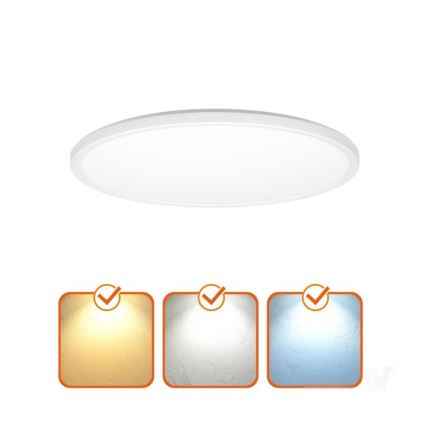 LED Koupelnové stropní svítidlo NIVERA LED/18W/230V IP54 3000/4000/6000K pr. 30 cm bílá