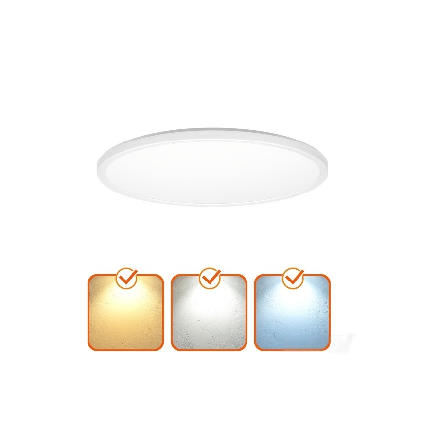 LED Koupelnové stropní svítidlo NIVERA LED/18W/230V IP54 3000/4000/6000K pr. 30 cm bílá