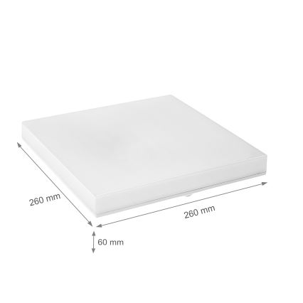 LED Koupelnové stropní svítidlo NYMPHEA LED/18W/230V 3000K IP44 hranatý