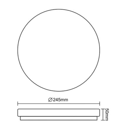 LED Koupelnové stropní svítidlo OPAL LED/12W/230V pr. 24,5 cm IP44 bílá