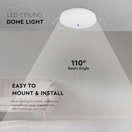 LED Koupelnové stropní svítidlo SAMSUNG CHIP LED/15W/230V 20cm 6500K IP44