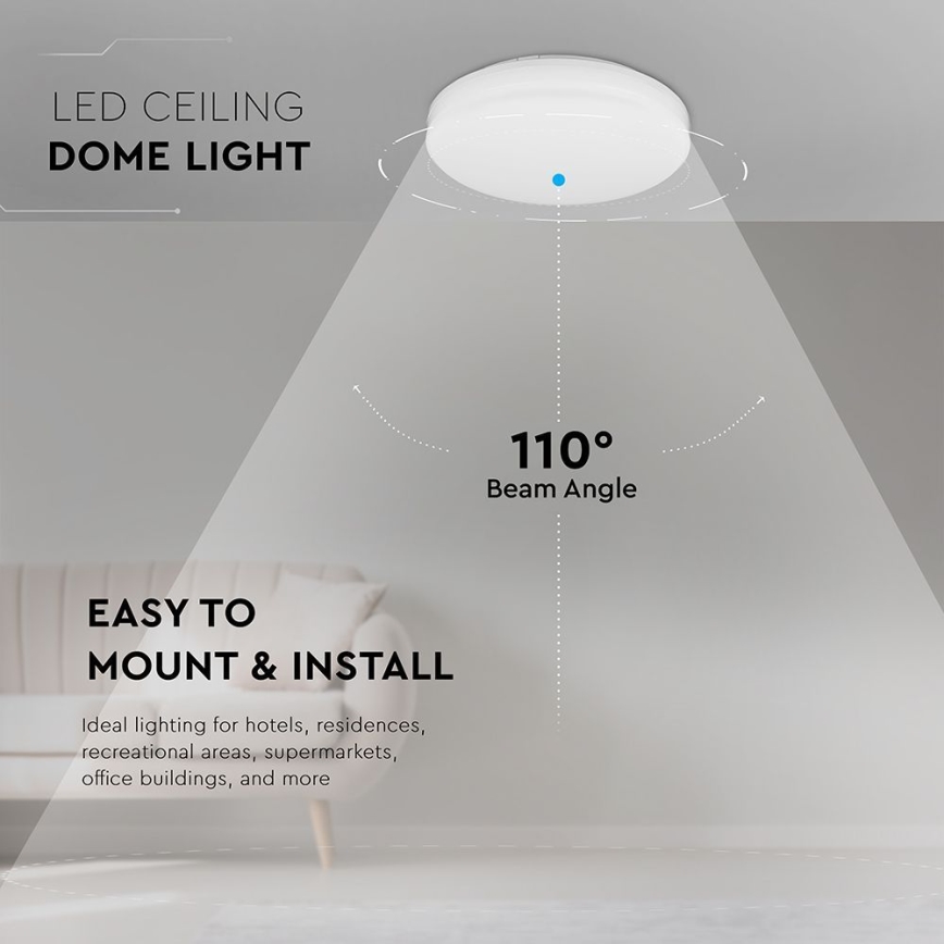 LED Koupelnové stropní svítidlo SAMSUNG CHIP LED/15W/230V 20cm 6500K IP44