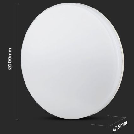 LED Koupelnové stropní svítidlo SAMSUNG CHIP LED/15W/230V 20cm 6500K IP44