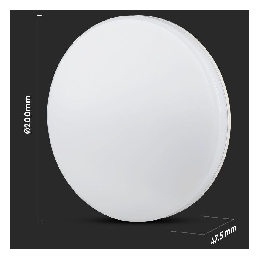 LED Koupelnové stropní svítidlo SAMSUNG CHIP LED/15W/230V 20cm 6500K IP44