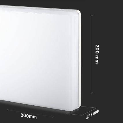 LED Koupelnové stropní svítidlo SAMSUNG CHIP LED/15W/230V 3000K IP44 20x20 cm